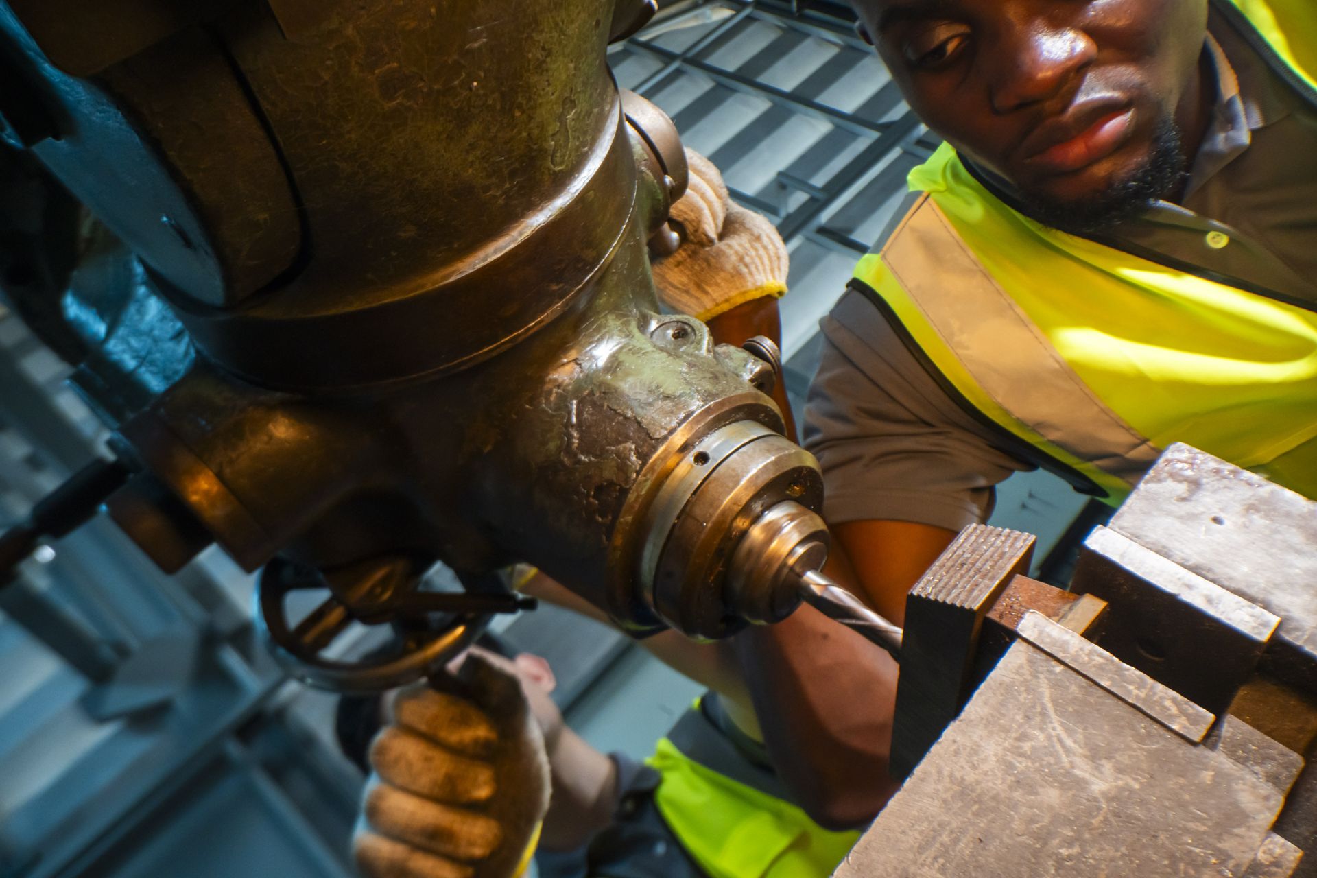Percussion drilling helps map conditions deep below the surface on dolomite land.